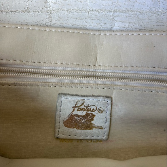 Pantera vintage white crossbody leather hand bag - Picture 7 of 9